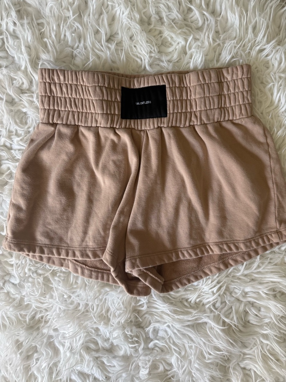 Talentless women’s shorts Elastic Waistband Women's Shorts - Taupe